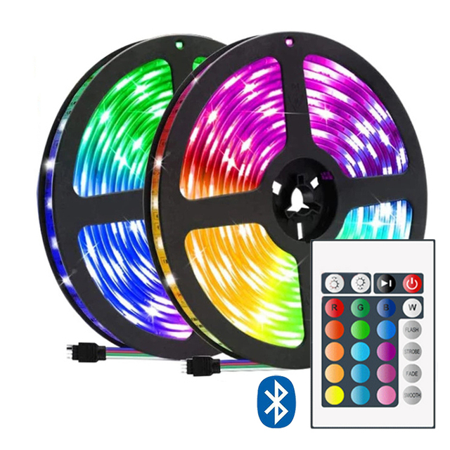 Hot Sale Price Wireless LED Tape Light Waterproof IP20 Lumina Multi Colour RGB LED Strip Kit 5050 LED Strip Blue Tooth