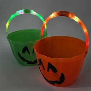 Cubo de Calabaza Luminoso para Halloween, Cubo de Calabaza Naranja, Decoración Traviesa, Adorno, Regalo para Niños para la Fiesta de Halloween - Product Image 2