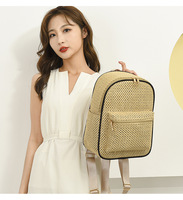 Nouveau produit Sac en paille Sac à dos pour femme Mode été Sac à dos de plage en plein air Sac à dos cool