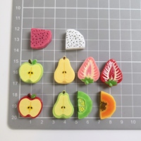 100 figurines à thème fruité Kawaii, blocs de fraises, pommes et poires pour scrapbooking, coques de téléphone, pinces à cheveux, loisirs créatifs et décoration