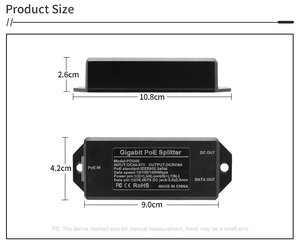 Câble PoE isolé Gigabit 48V 4A pour système de caméra IP, standard 10/100/1000 Mbps, PoE isolé 48V 4A - Product Image 4