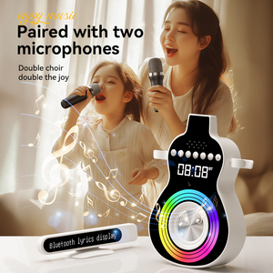 Micrófono de Guitarra para el Hogar, Altavoz de Karaoke para Niños, Pantalla con Diseño Elegante, Reproductor de Karaoke con Doble Micrófono - Product Image 6