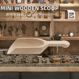 ที่ตักกาแฟแบบเป็นมิตรกับสิ่งแวดล้อม  ที่ตักไม้ขนาดเล็กสำหรับเกลือ/ชา/กาแฟ - Product Image 2