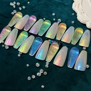 Superklares Shifter-glitzerndes Regenbogen-Aurora-Kameleon-Pigmente transparentes Aurora-Nagelpulver