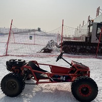 Go Kart de Gasolina de Alta Velocidad de 212cc, Buggy de Carreras Todoterreno para Adultos con Volante, Llantas de 10 Pulgadas, Buggy Monoplaza de 4 Tiempos