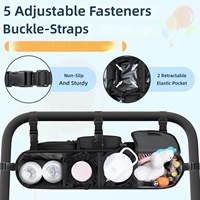 Sac isotherme pour poussette double, accessoires compatibles Bob Duallie Baby Jogger City Mini GT2 - Matériel nylon noir