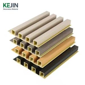 친환경 실내 장식 베니어 슬롯 패널 Wpc 벽 패널 장식용 목재 대안 - Product Image 4