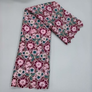 Fashionable Soft and <strong>Stretchable</strong> <strong>Lace</strong> <strong>Fabric</strong> with Raised Flowers Fine Texture African Rope <strong>Lace</strong> Cup Material - Product Image 3