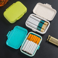 Grande boîte à cigarettes en plastique hermétique portable, capacité de 25 cigarettes de taille moyenne à épaisse; Boîte à tabac à rouler double usage, anti-humidité