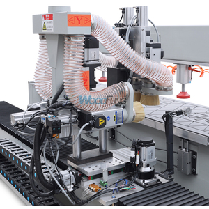 Máquina perforadora de madera CNC de doble cabezal de alta eficiencia CK7000 con ranurado automático para orificios de bloqueo y ranuras de bisagra - Product Image 6
