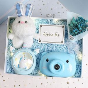 Birthday Thanksgiving Mother's Day Gift Set Mini Fan Plush for Doll Dried Flower Bouquet Greeting <b>Card</b> Ready Gift Box Women - Product Image 5