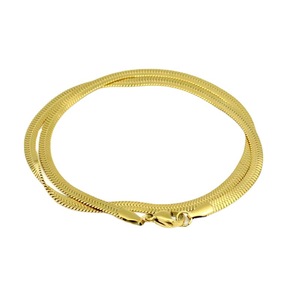 Collier chaîne serpent en acier inoxydable plaqué or 18 carats, bijou unisexe tendance, idéal comme cadeau, longueurs 40cm, 45cm, 50cm, 55cm, 60cm - Product Image 1