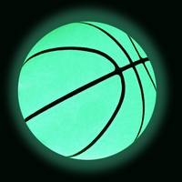 Ballon de basket lumineux qui brille dans le noir, personnalisé, vert, réfléchissant, en cuir, pour les matchs nocturnes, ballons cadeaux