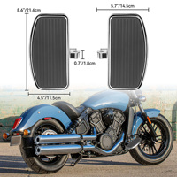 Repose-pieds avant chromés personnalisés avec bande décorative pour Indian Scout Sixty Bobber 2015-2025, accessoires pour repose-pieds de conducteur