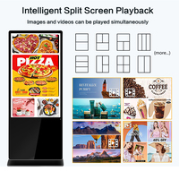 Kiosque numérique sur pied AIYOS 4K LCD avec écran tactile IR PCAP en option pour l'information des visiteurs dans les musées et les expositions
