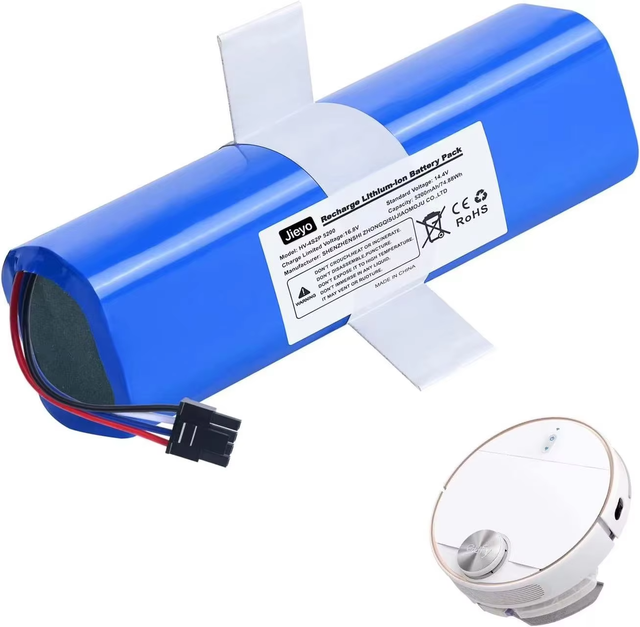 Factory Supply 14.4V 5200mAh Semi-solid State LiFePO4 Rechargeable Battery with 800 Cycles for Robotic Vacuum OEM/ODM Accepted