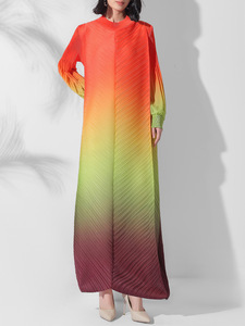 Robes <span class=keywords><strong>de</strong></span> cérémonie plissées Miyake pour femmes, couleur dégradée, haute qualité, grande taille, longue robe pour femme, <span class=keywords><strong>tenue</strong></span> modeste pour femmes <span class=keywords><strong>de</strong></span> grande taille - Product Image 5