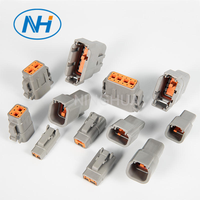 Conector hembra de 2 vías con enchufe automático de 2 pines, carcasa de nailon, conectores automáticos Deutsch DT de 2P