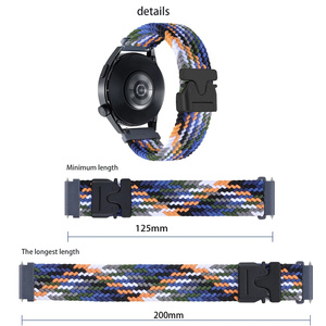 Correa de Reloj de Nailon Elástica y Transpirable con Hebilla de Paracaídas de 20mm 22mm para Samsung Watch 7 6 5 4, Correa para <span class=keywords><strong>Huawei</strong></span> Amazfit - Product Image 5
