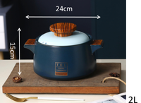 Casserole en céramique pure antiadhésive de style nordique résistante aux hautes températures avec couvercle, ustensile de cuisson écologique pour cuisinière à gaz