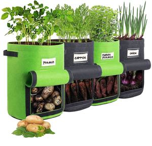 Macetas de Fieltro Biodegradables Transpirables de Alta Calidad, Bolsas Cuadradas de 10 Galones para Cultivo de Vegetales, para Cultivar Patatas y Zanahorias al Aire Libre - Product Image 1
