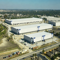 Entrepôt préfabriqué robuste en structure acier de grande capacité pour stockage commercial et industriel