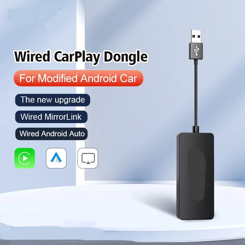 Adaptor mobil Mini, kotak pintar mobil Plug And Play nirkabel Mini 2023