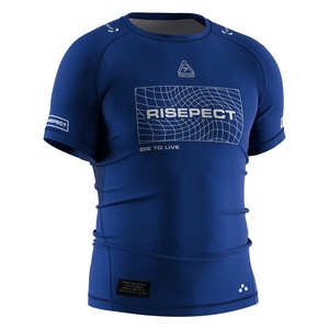 BJJ Jiu-Jitsu No Gi Rash Guard Short Sleeve <b>Compression</b> <b>Shirt</b> Durable and Moisture Wicking for Daily Training Wear - Product Image 5