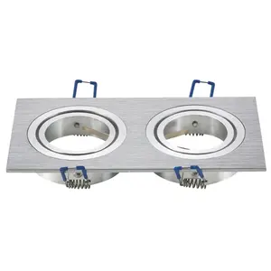 Portalamparas bidirezionale argento, design moderno, adattabile a diversi spazi, ideale per l'illuminazione in case e... - Product Image 1