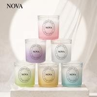 Bougie aromathérapeutique NOVA artisanale à la cire de soja et de noix de coco - Parfum longue durée 100% biologique - Cadeau de Thanksgiving et de Noël pour la maison