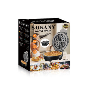 <span class=keywords><strong>Gaufrier</strong></span> électrique SK519 110v 220v, plaque chauffante ronde électrique pour la cuisson individuelle de gâteaux à la maison pour enfants - Product Image 1