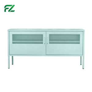 Meubles TV européens modernes sur mesure, design <span class=keywords><strong>ajouré</strong></span>, <span class=keywords><strong>panneau</strong></span> en <span class=keywords><strong>aluminium</strong></span> alvéolé, fonction de rangement, pour salon - Product Image 5