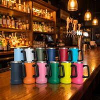 Mug à bière personnalisé en acier inoxydable de 24 oz à large ouverture, tasse isotherme à double paroi pour boissons froides, bouteille d'eau portable pour les fêtes