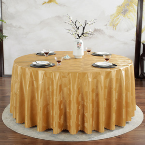 Vente en gros Nappe ronde tissée florale Banquet Mariages Fêtes Nappe en cuir PU pour événements - Product Image 1