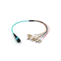 12 Core Tight Buffer 0.9mm MPO MTP à LC Patch Cord Fiber Optic Fanout Jumper pour ODF