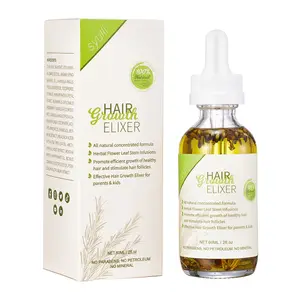 Label pribadi OEM 100% herbal Ayurveda organik alami Serum pertumbuhan rambut wanita hitam minyak Perawatan Rambut