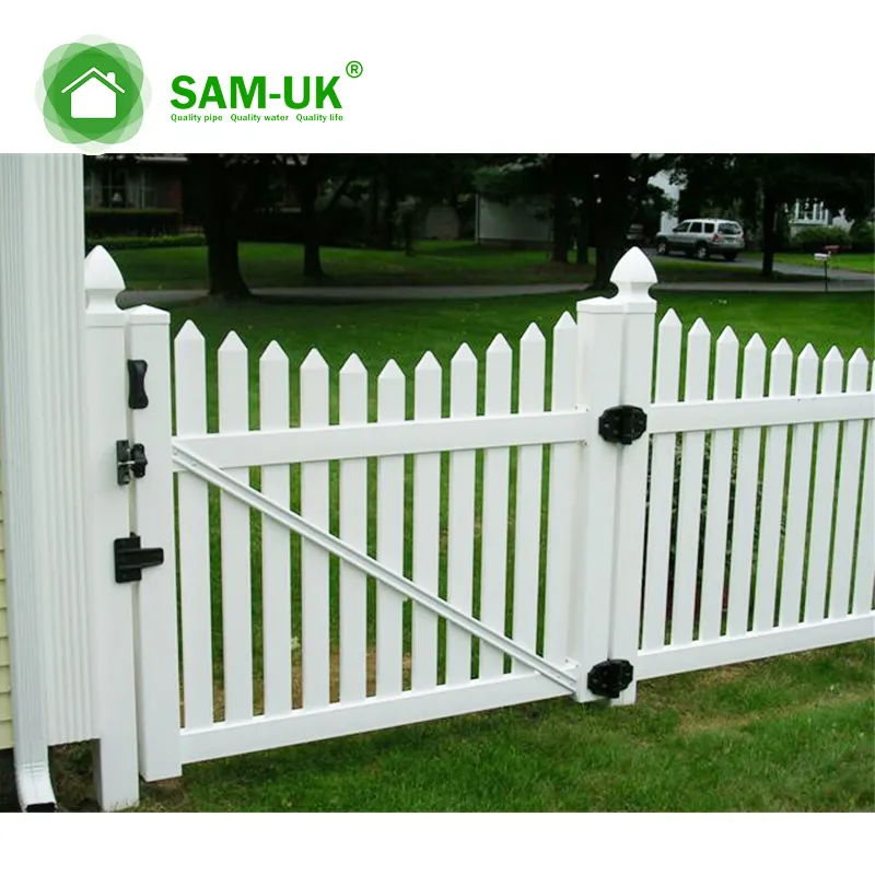 The original factory produces UV resistant and easy to assemble Hot sales house gates design garden vinyl fence gate