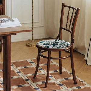 Ensemble table et chaises de salle à manger en bois de hêtre style campagnard américain, design moderne, mobilier de restaurant, luxe léger, imprimé, sans assemblage - Product Image 1