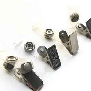 Clip de suspension pour badge en crocodile, modèle 2026, le plus vendu, avec sangle renforcée pour porte-badge d'identification, clip de badge de bureau en PVC et métal - Product Image 5