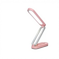 Lampe de bureau LED rechargeable pliable, lampe de table portable, 3 niveaux de luminosité, charge USB Type-C, intensité réglable, petite lampe de chevet en plastique