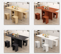Table et chaises de salle à manger pliante, rectangulaire, de petite taille, pour le ménage, nouveau