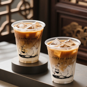 แก้วกาแฟกระดาษลูกฟูกแบบใช้แล้วทิ้ง ย่อยสลายได้เองตามธรรมชาติ ขนาด 90 มม. แบบกำหนดเองได้ พร้อมโลโก้แบบกำหนดเอง ฝาปิดสองชั้น และปลอกหุ้มแบบกำหนดเองได้ - Product Image 1