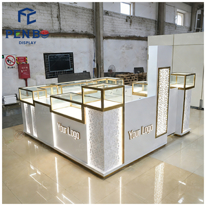 Einzigartiges Mall-<span class=keywords><strong>Kiosk</strong></span>-Design Schmuck Parfüm Moderner Mittelvitrinen-<span class=keywords><strong>Kiosk</strong></span> aus Holz für den Schmuckverkauf - Product Image 2