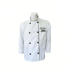 Giacca da Chef Dove a Maniche Lunghe in Twill di Cotone Unisex, Uniforme da Cucina - Product Image 1