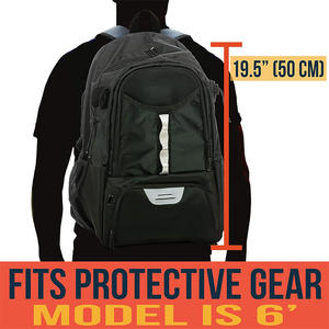 Sac à dos de lacrosse, sac d'équipement de hockey sur gazon avec deux porte-bâtons et un compartiment séparé pour les crampons - Product Image 5