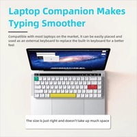 Clavier mécanique portable mini 65 % à profil bas, silencieux, sans fil, programmable, inclinaison réglable, touches PBT, rétroéclairage LED, Bluetooth