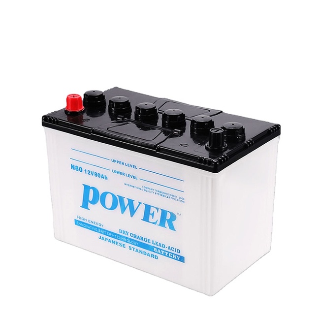 China's Wholesaler POWER 12V 60AH Lead Acid Dry Charged Car Starting Battery for Boats