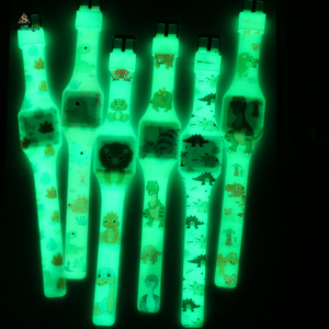Montre numérique en silicone pour fille, montres lumineuses de nuit, affichage LED étincelant, montre-bracelet étanche - Product Image 3