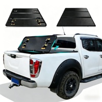 Couverture de benne rigide pliable en trois parties en alliage d'aluminium épaissi, étanche et verrouillable, pour camions pick-up Navara D40 D22, D23/JAC Shuailing T6/T8