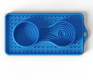 Vendita calda cane leccare Pad Silicone Pet cibo più lento stuoie di alimentazione Stop Bloat Slow Feeder ciotola per cani leccare stuoie